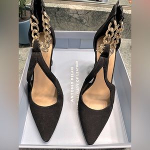 Antonio Melani heels. 8.5 blck dress shoes. Cocktail Holiday or Date night ready